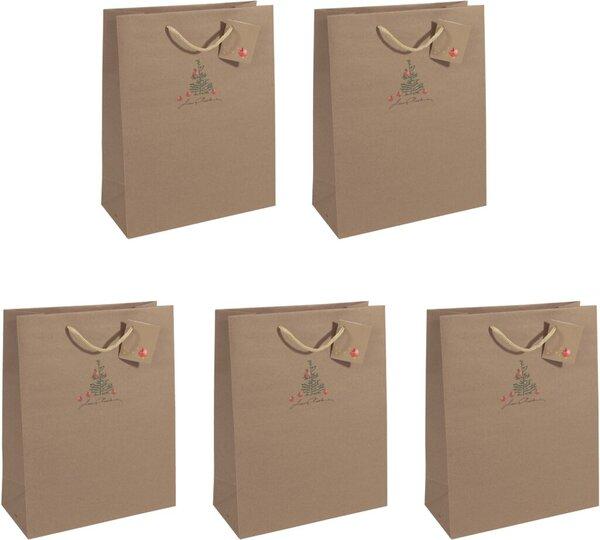 Produktbild Sigel 5 Geschenktaschen Christmas with apples Motiv 26,0 x 33,0 cm (5x)