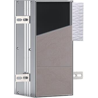 Emco, Toilettenpapierhalter, WC-Modul ASIS PLUS UP 332x154mm Türanschlag links Aluminium
