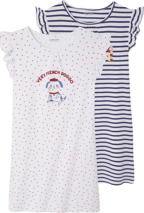 Vertbaudet Bio-Kollektion: 2er-Pack Mädchen Nachthemden (86)