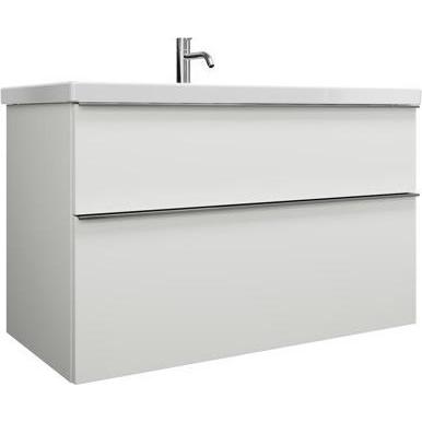 burgbad, Badmöbelset, Eqio Keramik-Waschtisch inklusive Waschtischunterschrank, Breite 1030 mm