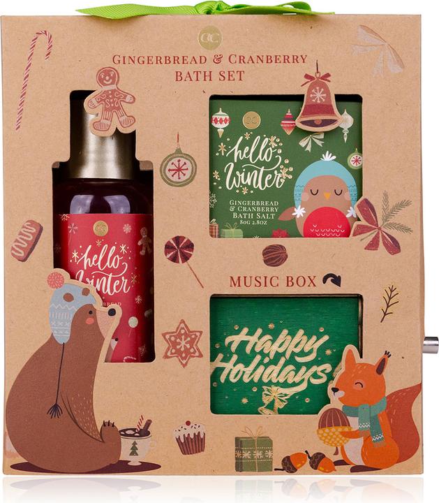 Image du produit Accentra Set de bain HELLO WINTER en coffret cadeau, comprenant un gel douche 100ml, 80g de sels de bain (Set soin capillaire)