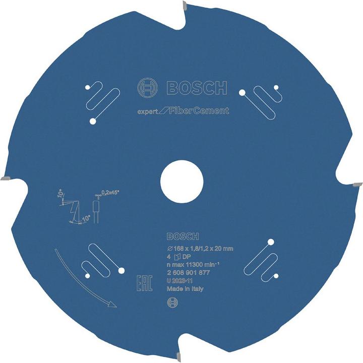 Actual product image Bosch Professional Zubehör Circular saw blade Expert for fibre cement 168 x 20 x 1.8/1.2 mm, T4
