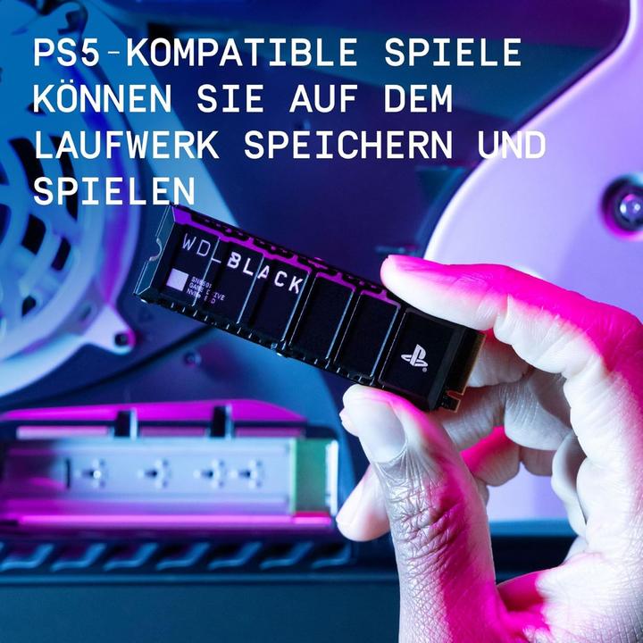 Produktbild WD Black SN850P mit Heatsink für PS5 powered by SANDISK (2000 GB, M.2 2280)