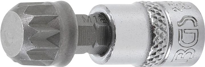 Actual product image BGS Bit Socket | 6.3 mm (1/4") Drive | Spline (for XZN) M12