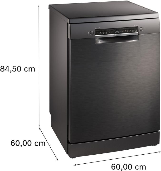 Produktbild Bosch Hausgeräte Bosch Serie 4, Freistehender Geschirrspüler, 60 cm, Black inox, SMS4EMC06E