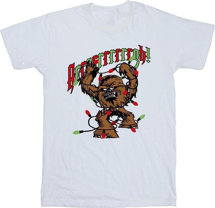 Actual product image Star Wars Mens Episode IV: A New Hope Chewbacca Argh Lights T-Shirt (L)