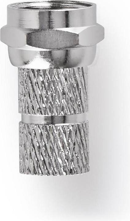 Image du produit Nedis F-plug straight plug Plaqué or 75 Ohm Twist-on Diamètre d'entrée de câble : 5,5 mm Cuivre Met (75 dB, Fiches et connecteurs)