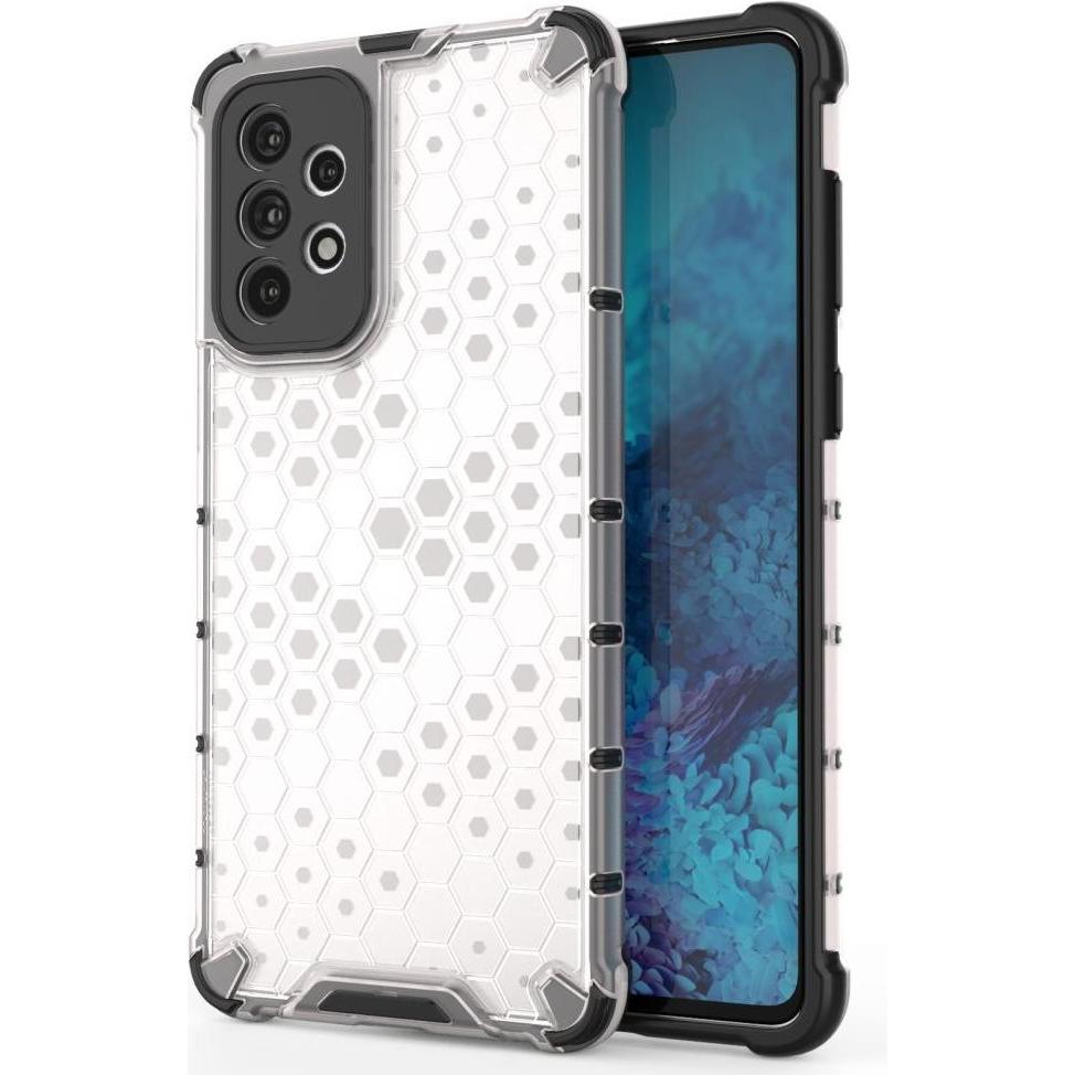Hurtel Honeycomb case armored cover with a gel frame for Samsung Galaxy A73 transparent (Samsung Galaxy A73 5G), Smartph...