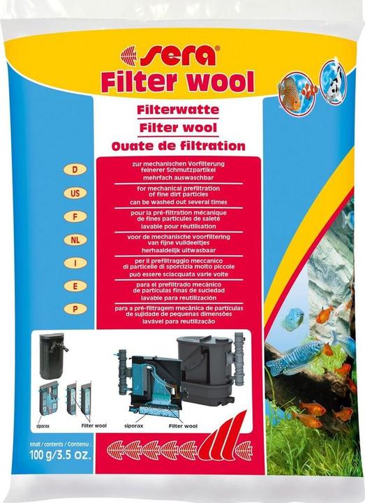 Actual product image Sera Filter accessories Filter wadding, 100 g (Fresh water, Salt water)