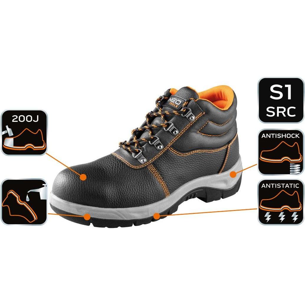 Thumbnail - Neo, Sicherheitsschuhe, Lederstiefel S1 SRC, Stahlkappe, Grösse 40 (S1, 40)