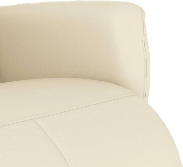 Produktbild vidaXL Relaxsessel mit Fussteil Creme Kunstleder,Farbe