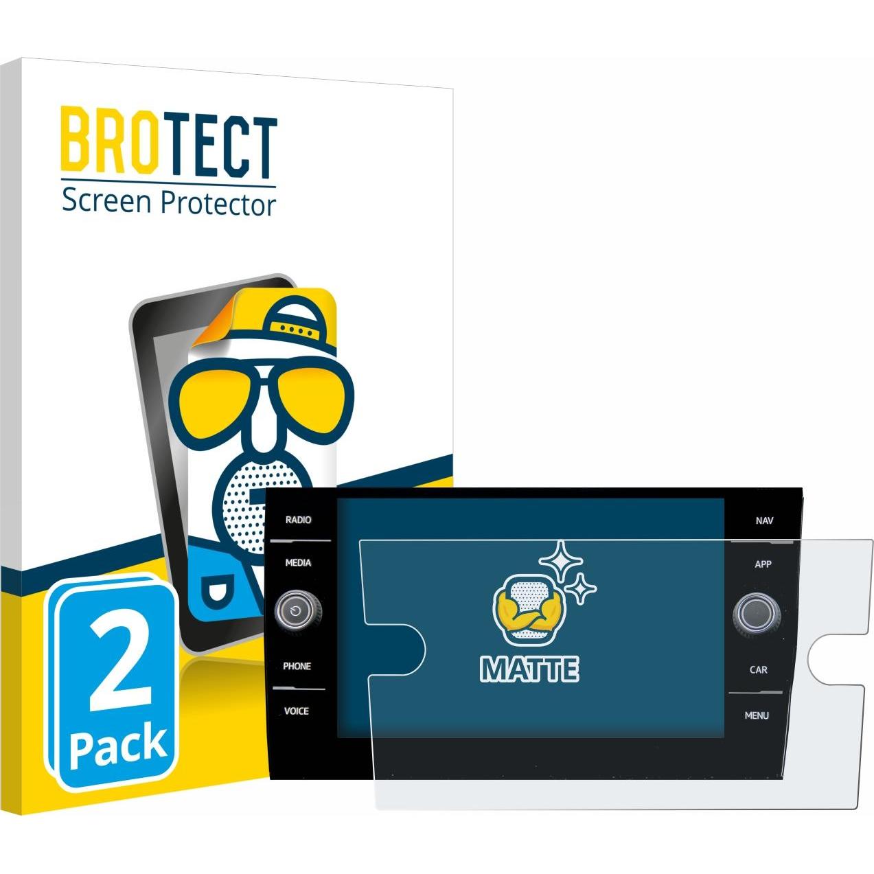 BROTECT, Fahrzeug Navigation Zubehör, Entspiegelungs-Schutzfolie Displayschutz Matt
