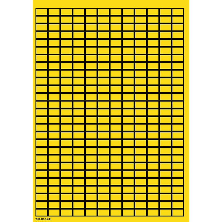 Actual product image Brady B-500, WOB-915-G.M.R., WRITABLE labels, vinyl fabric, yellow with black border, 9 x 15 (1.50 cm)