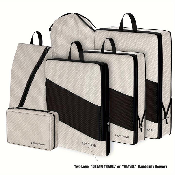 Actual product image Only-Bags.Store 6 compression packing cubes for suitcases, expandable storage bags for travelling items