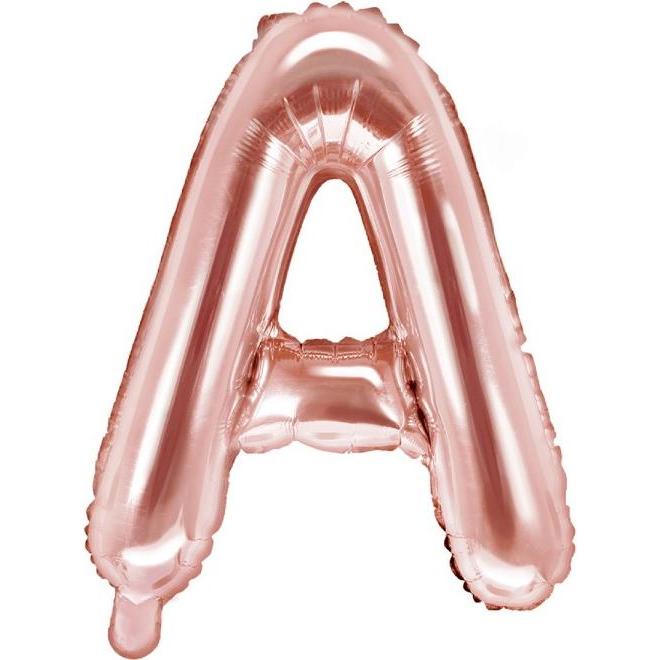 Partydeco Alu-Buchstabenballon 35cm Rosegold - A