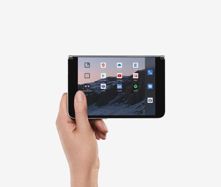 Produktbild Microsoft Surface Duo Qualcomm Snapdragon 855 5.6inch 6GB 128GB LTE Android 10 Projekt MSD (P) (128 GB, Glacier, 5.60", Dual SIM)