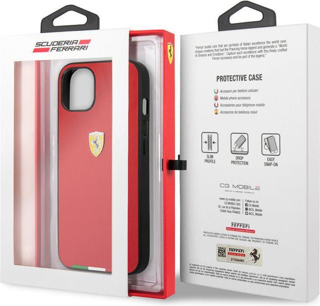 Image du produit Ferrari Coque iPhone 13 - Hardcase Housse de protection Italian Flag Line rouge No.166 (Apple iPhone 13)