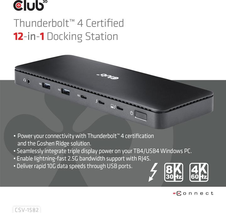 Produktbild Club 3D CSV-1582 (Thunderbolt, 11 Ports)