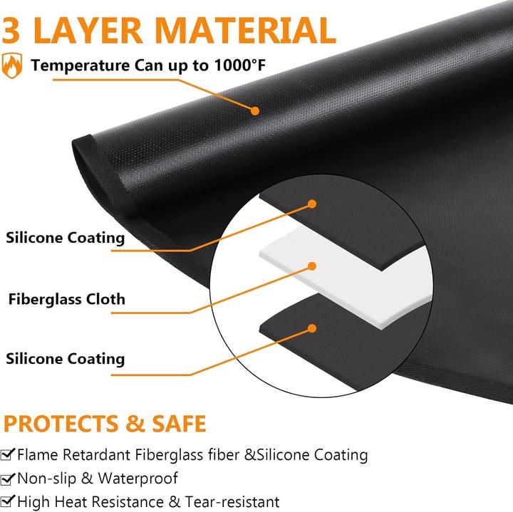 Actual product image Rocky&Chao Feuerschutzmatte