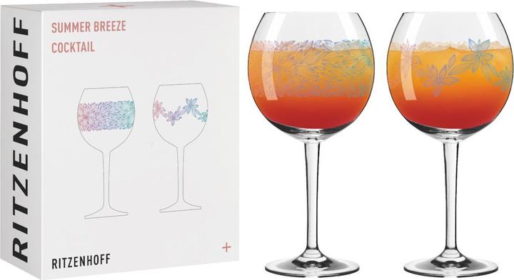Ritzenhoff Summer Breeze Cocktailglas 2er Set (A. Vasconcelos) #1 #2 F25 (6.55 dl, 2 x, Bicchieri da aperitivo)