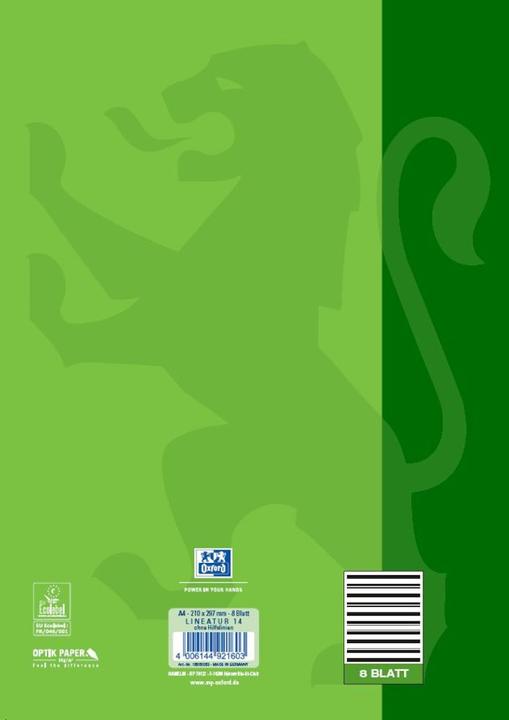 Produktbild Oxford Notenheft (A4, Liniert, Harter Einband)