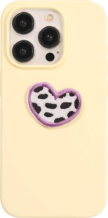 Immagine prodotto PhoneLook Adesivo Sticker per smartphone ricamato in 3D con un cuore maculato di mucca