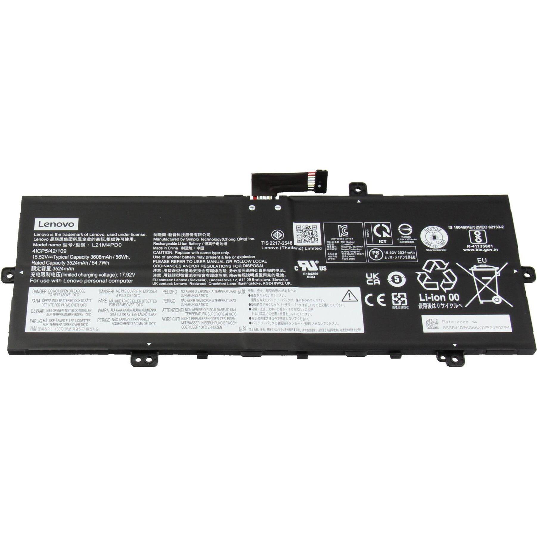 Thumbnail - Lenovo 5B11D96862 (4 Zellen, 3610 mAh), Notebook Akku