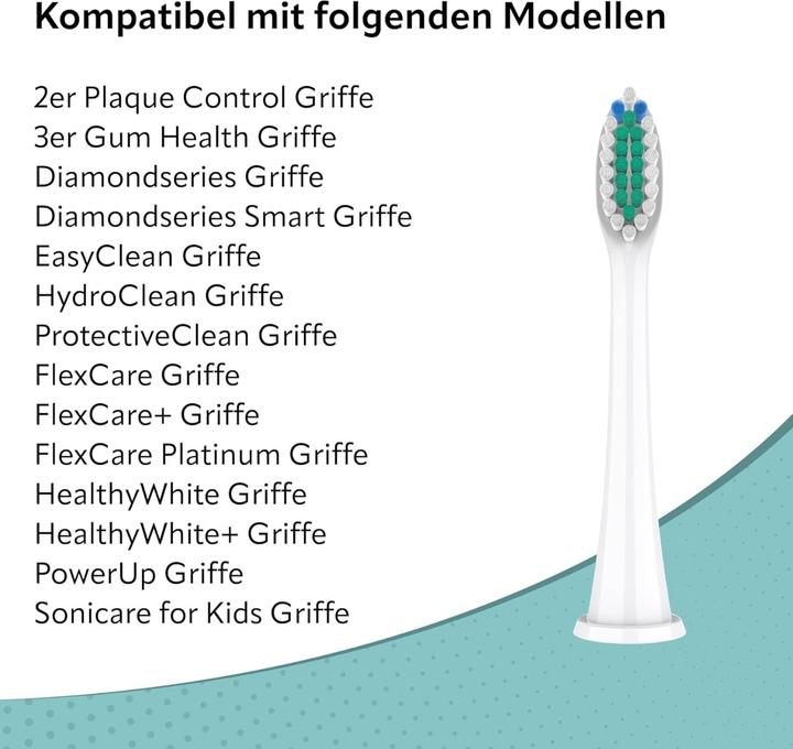Actual product image Ora-Care Replacement brushes Standard compatible with Philips (pack of 8) White (8 x)