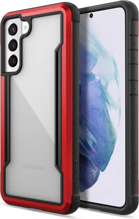 Actual product image Puro DĖKLAS X-Doria Raptic Shield aluminiowe Samsung Galaxy S21 (Antimicrobial protection) (Raudona) (Samsung Galaxy S21+)
