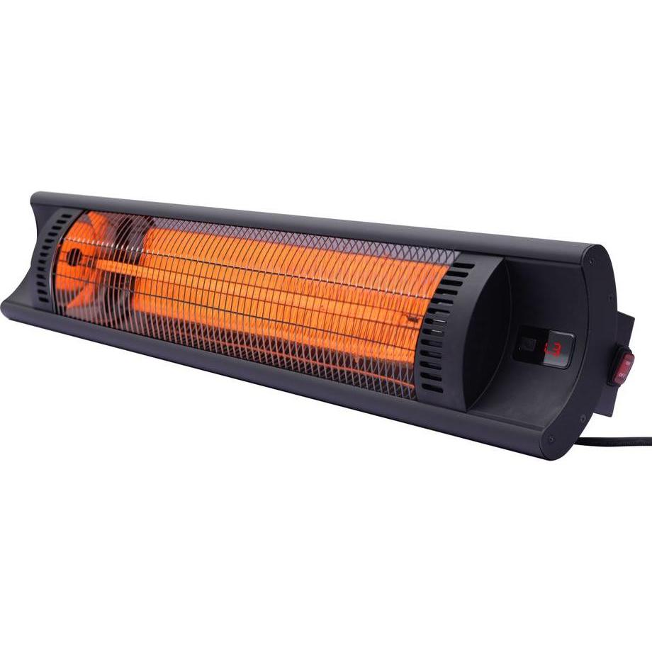 Hendi Riscaldatore a infrarossi Bola 230V 2500W montaggio a parete, Stufa elettrica, Nero