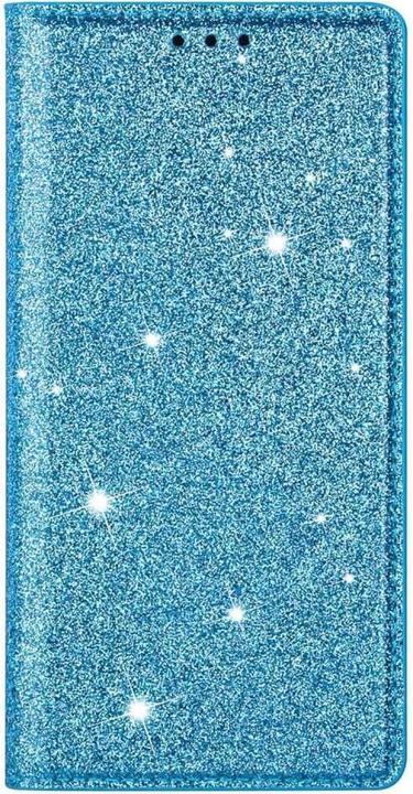Actual product image Cover-Discount Galaxy A54 - Flip Case Glitter blue (Samsung Galaxy A54 5G)
