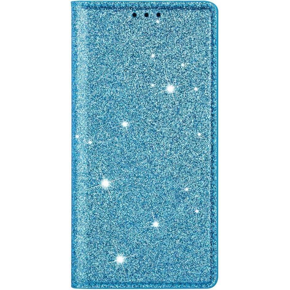 Cover-Discount Galaxy A54 - Flip Case Glitter blau (Samsung Galaxy A54 5G), Smartphone Hülle, Blau