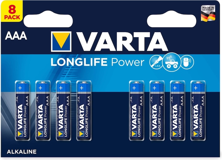 Varta potenza a lunga durata (8 pz., AAA, 1270 mAh)