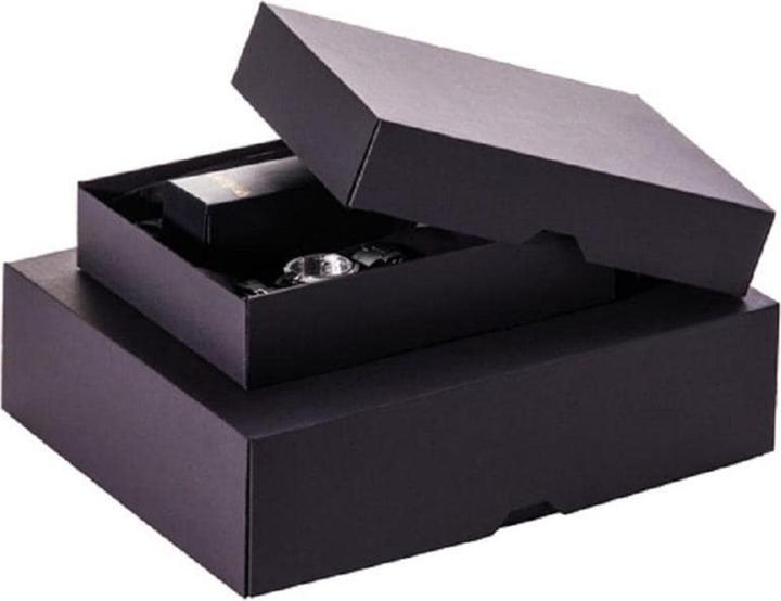 Produktbild Brieger Versandkarton Ligne Noire 425 x 301 x 120 mm, Schwarz (1 Stk., 42.50 x 30.10 x 12 cm)