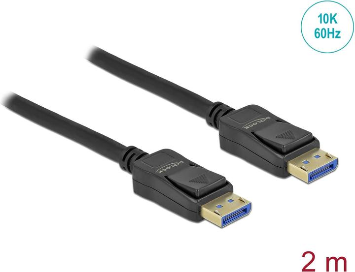 Delock DisplayPort kabel 10K 60 Hz 54 Gbps 2 m (2 m, DisplayPort)