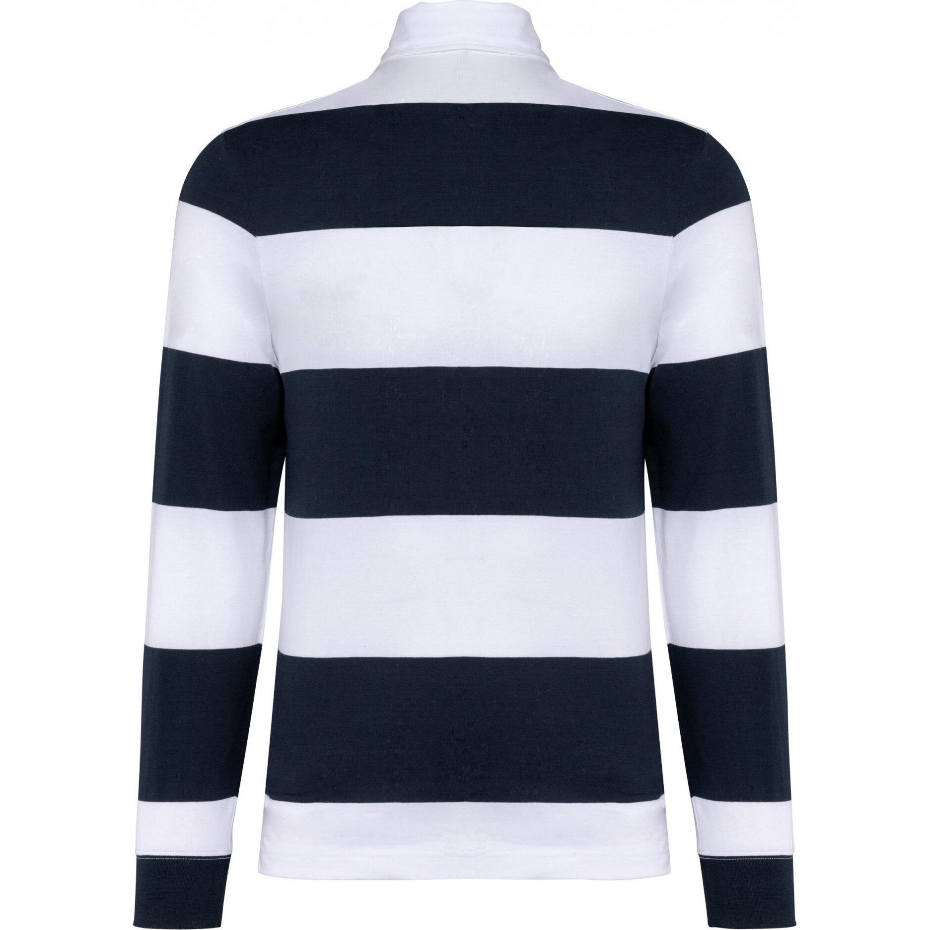 Kariban, Herren, Shirt, Gestreiftes Poloshirt langarm, Mehrfarbig, (S)