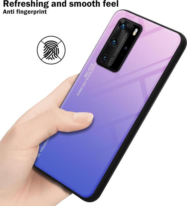 Image du produit Cadorabo Couverture en verre TPU 2 couleurs (Huawei P40 Pro+)