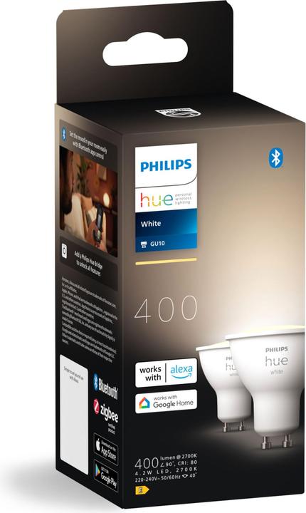 Actual product image Philips Hue 400 (GU10, 4.20 W, 400 lm, 2 x, E)
