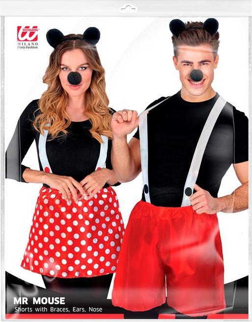 Produktbild Widmann MÄUSCHEN Dress- Up- Set (Ohren, Nase, Rock oder kurze Hose), sort.