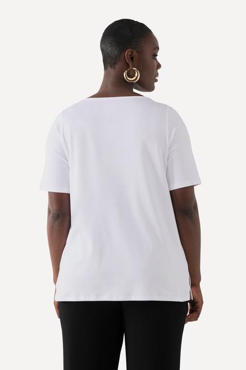 Produktbild Ulla Popken T-Shirt, Pima Cotton, Farn, U-Boot-Ausschnitt, Halbarm (42, 44)