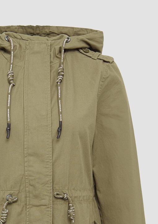 Produktbild S.Oliver Outdoor-Jacke Kapuzenparka aus Baumwolle mit Tunnelzug in der Taille (XS)