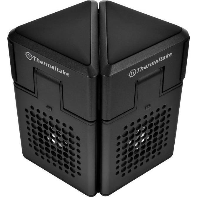 Thermaltake Satellite 2 in 1 laptop cooler with speakers black, Supporto per notebook, Nero