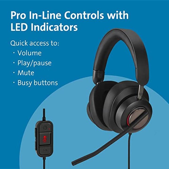 Actual product image Kensington Headset H2000 PROVC USB-A/USB-C black (Cable, USB-C)