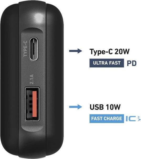 Produktbild SBS Power Delivery 20W, 10.000 mAh (10000 mAh, 20 W, 37 Wh)