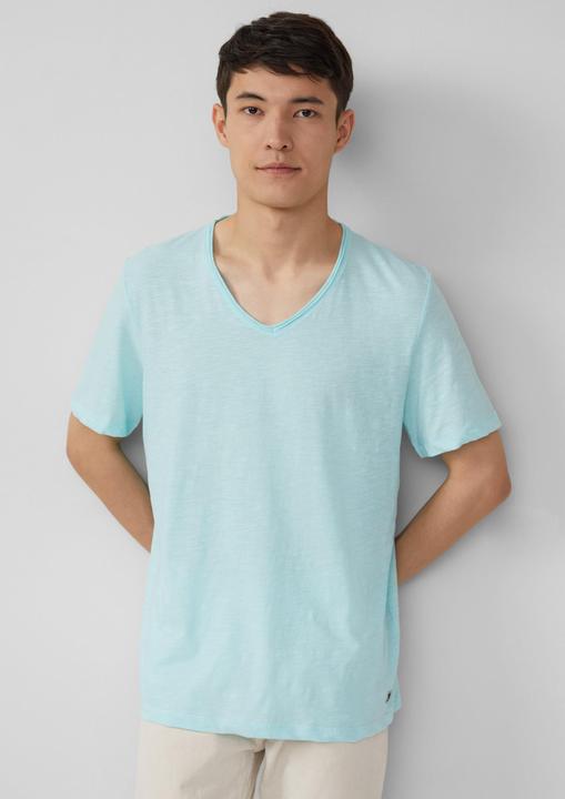 Actual product image S.Oliver T-Shirt Luftiges T-Shirt mit V-Ausschnitt und Flammgarnstruktur (XXL)