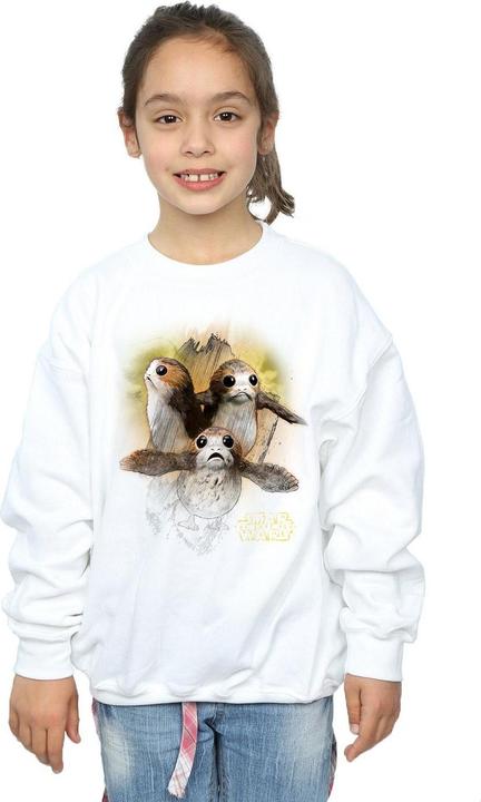 Produktbild Star Wars The Last Jedi Porgs Brushed Sweatshirt Mädchen (140, 146)