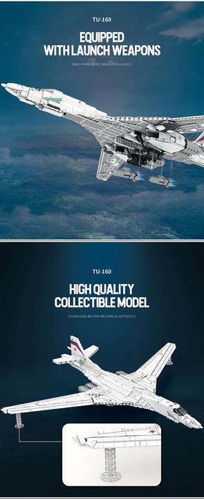 Produktbild ReoBrix Tupolew Tu-160 schwerer strategischer Bomber Blackjack White Swan