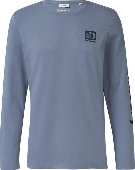 Produktbild s.Oliver T-Shirt Longsleeve aus Baumwolle mit Discovery Channel®-Artwork (S)