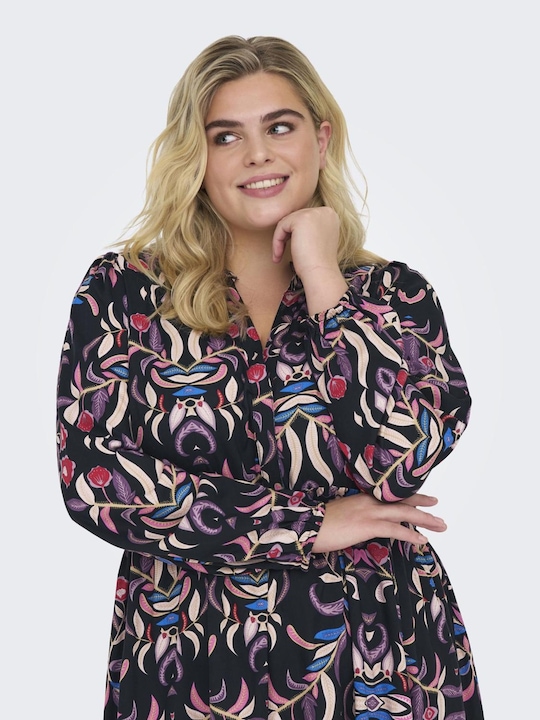 Actual product image Only CARNOLANA short dress tunic with half button placket (44)