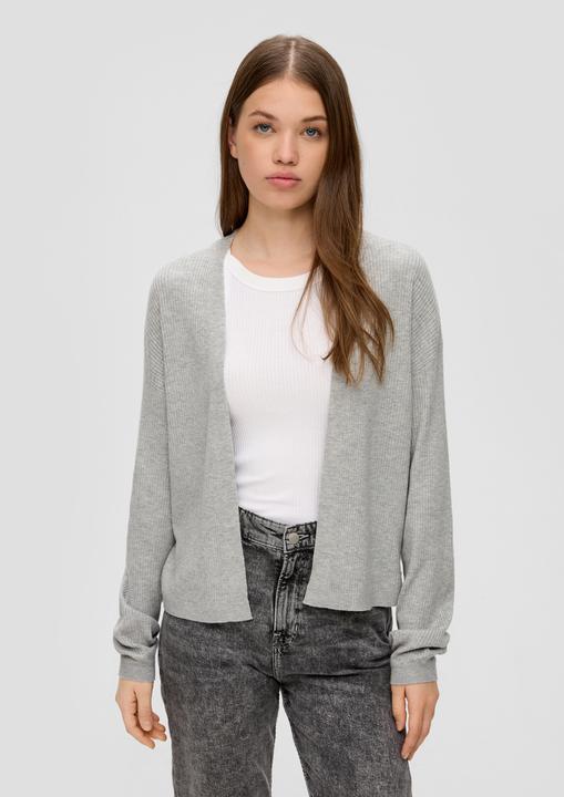 Produktbild s.Oliver Strickjacke Rippstrick-Cardigan im Loose Fit (XXL)